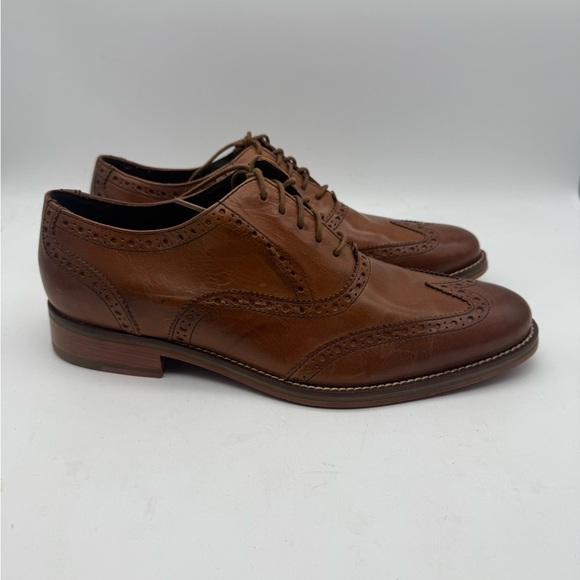 EUC Cole Haan MADISON Oxfords Men Size 8.5 Brown Leather Wingtip C10146 main image 6